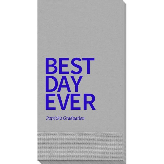 Bold Best Day Ever Guest Towels